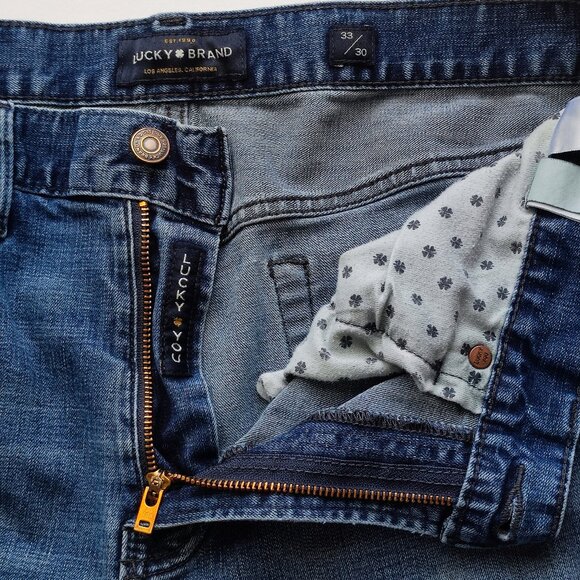 Lucky Brand Jeans 121 slim men's size 33/30 denim blue - Picture 10 of 16